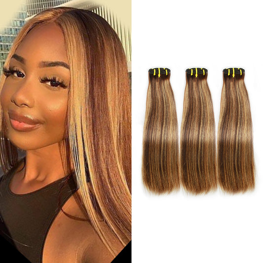 4/27 # Straight Fumi Hair 3 Bundels Haarweefsels