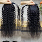 Nature Black Kinky Curly Remy Human Ponytail Hair