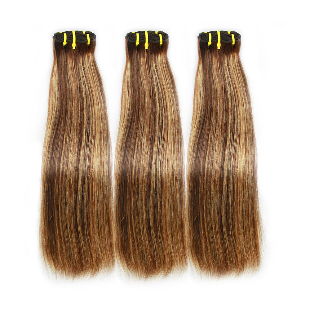 4/27 # Straight Fumi Hair 3 Bundels Haarweefsels