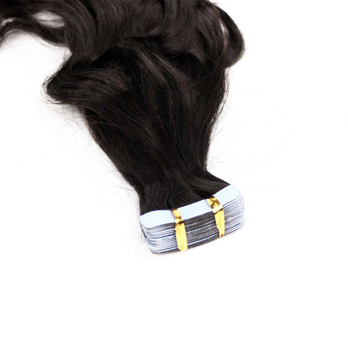 Nature Virgin Human Hair Italian Curl Tape In Hair Extension