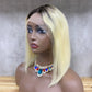 Mix Color Blonde 613 Remy Human Hair Bob Wig