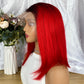 Special Remy Human Color Hair Nature/Red Bob Wig