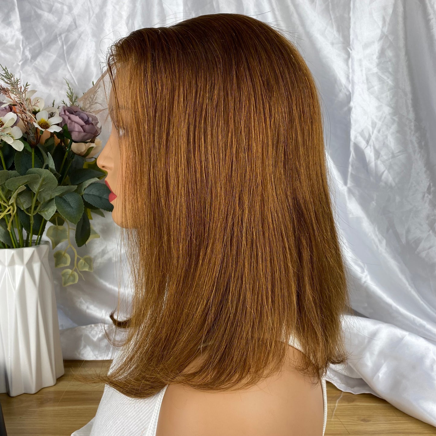 Special Remy Human Color Hair Honey Brown Bob Wig