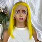 Special Remy Human Color Hair Yellow Bob Wig