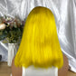 Special Remy Human Color Hair Nature/Yellow Bob Wig