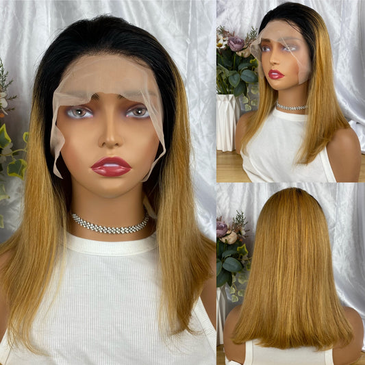 Special Remy Human Color Hair Nature/Brown Bob Wig