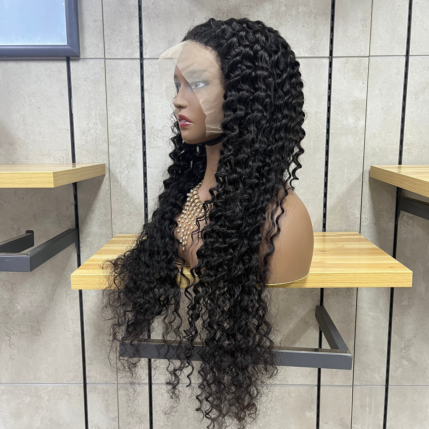 Toekomstige 13x4 Lace Remy Human Hair Deep Wave-pruiken