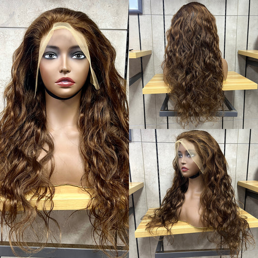 Honey Brown 13x4 Lace Remy Human Hair Body Wave Wigs