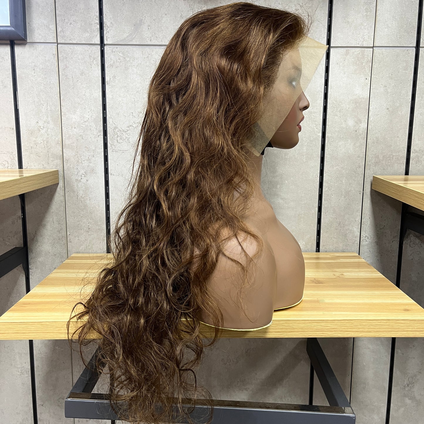 Honingbruine 13x4 Lace Remy Human Hair Body Wave-pruiken