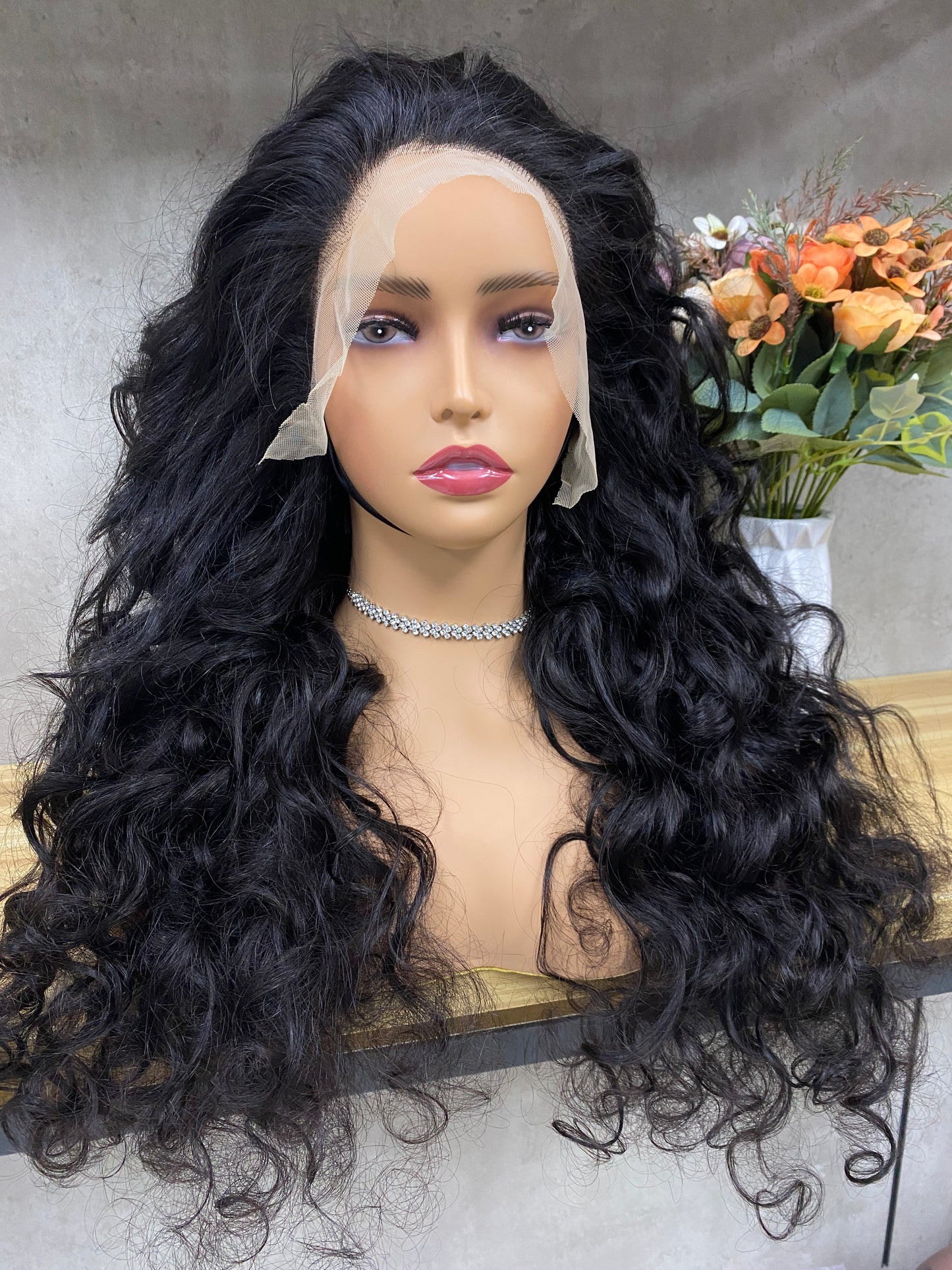 Nature 13x4 Lace Remy Human Hair Loose Wave Long Hair Wigs