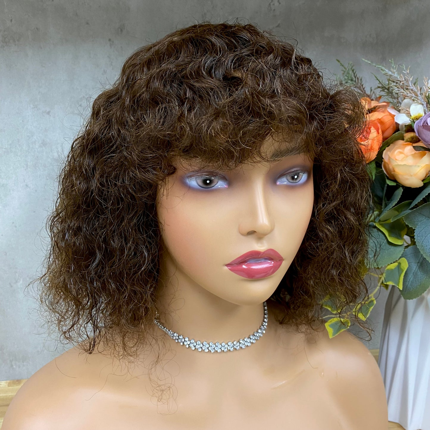 Special Texture Remy Human Hair Water Curl Wig
