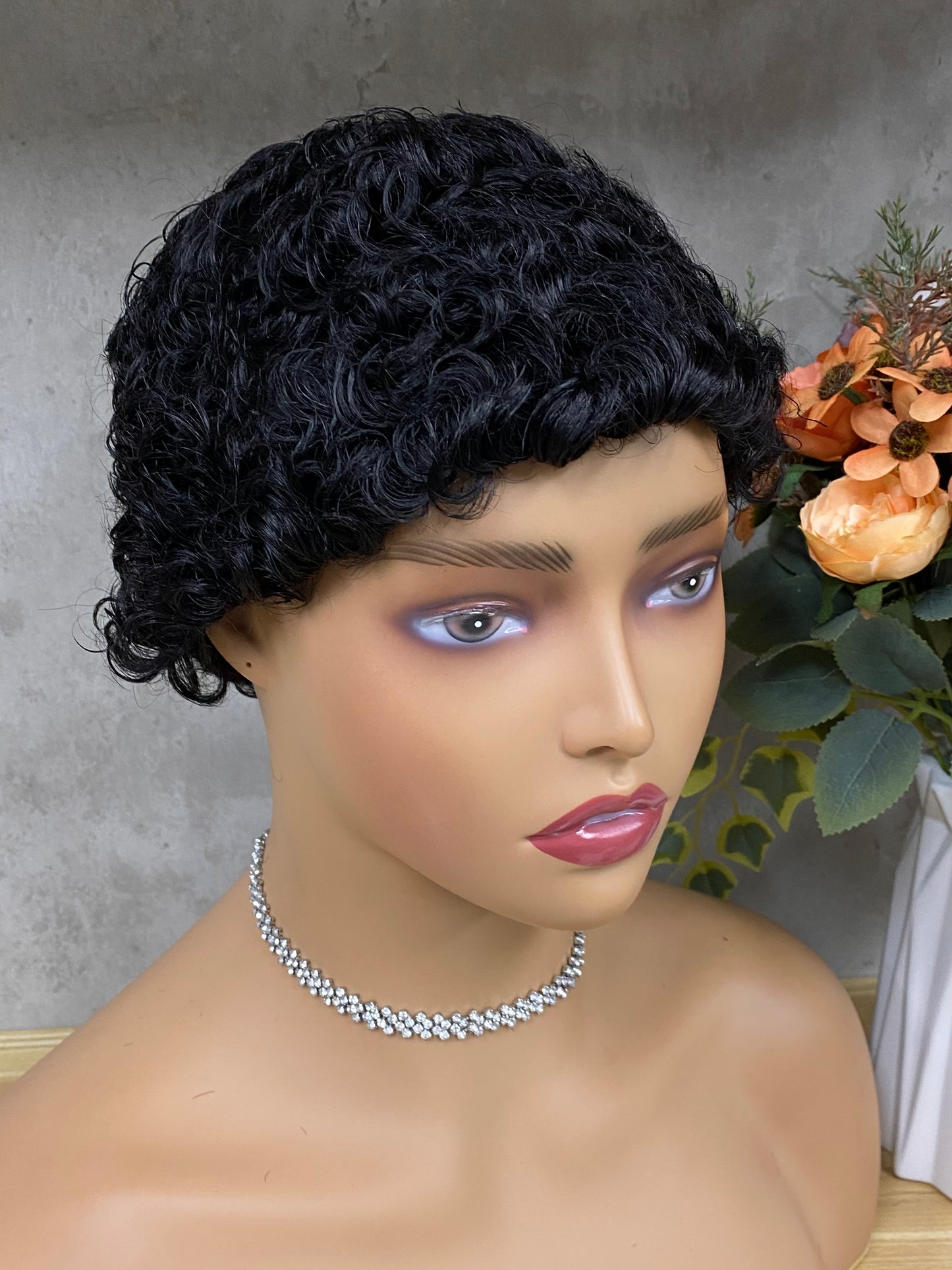 Special Texture Remy Human Hair Wool Curly Wig