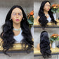 Nature Black Body Wave 13x4 T-Part Lace Frontal Remy Human Hair Wig