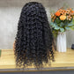 Nature Black Kinky Curly 13x4 T-Part Lace Frontal Remy Human Hair Wig