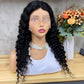 Nature Black Deep Wave 13x4 T-Part Lace Frontal Remy Human Hair Wig