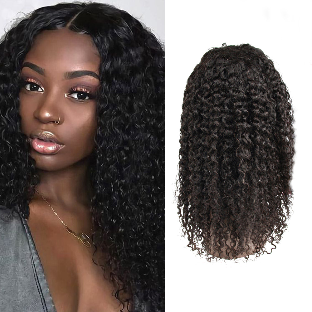 Natural Color Kinky Curly 13x4 Lace Frontal Wig