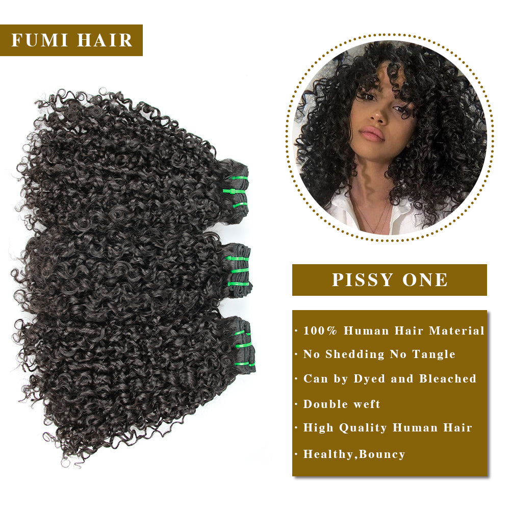 1b# Pissy One Fumi Hair 3 bundels met 4x4 vetersluiting